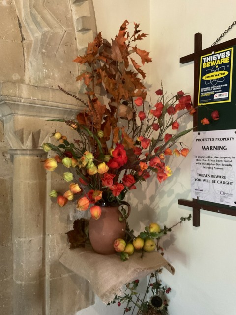 St Mary's Kintbury, Harvest Flowers (4)